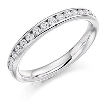 Load image into Gallery viewer, Channel Set Round Brilliant Cut Diamond Full Eternity 0.75 Carat - Pobjoy Diamonds