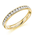 Channel Set Round Brilliant Cut Diamond Full Eternity 0.75 Carat - Pobjoy Diamonds