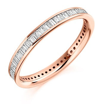 Channel Set Baguette Cut Diamond Full Eternity 0.75 Carat - Pobjoy Diamonds