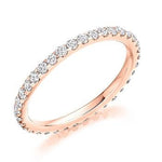 Claw Set Round Brilliant Cut Diamond Full Eternity 0.60 Carat - Pobjoy Diamonds
