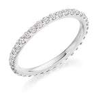Claw Set Round Brilliant Cut Diamond Full Eternity 0.60 Carat - Pobjoy Diamonds