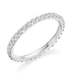 Claw Set Round Brilliant Cut Diamond Full Eternity 0.60 Carat - Pobjoy Diamonds