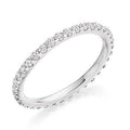 Claw Set Round Brilliant Cut Diamond Full Eternity 0.60 Carat - Pobjoy Diamonds
