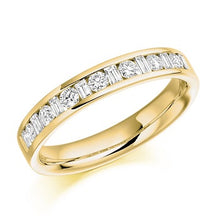 Load image into Gallery viewer, Mixed Cut Channel Set Diamond Half Eternity 0.50 Carat - Pobjoy Diamonds