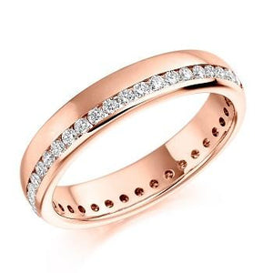 Offset Round Brilliant Cut Diamond Full Eternity 0.50 Carat - Pobjoy Diamonds