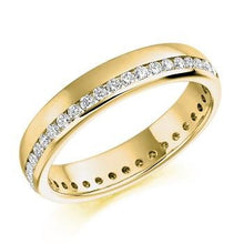 Load image into Gallery viewer, Offset Round Brilliant Cut Diamond Full Eternity 0.50 Carat - Pobjoy Diamonds