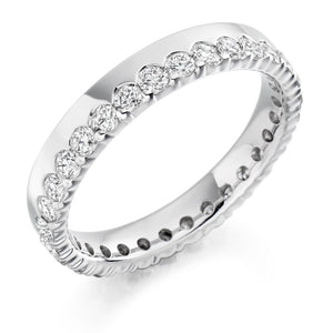 Offset Round Brilliant Cut Diamond Full Eternity 1.00 Carat - Pobjoy Diamonds