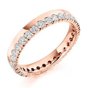 Offset Round Brilliant Cut Diamond Full Eternity 1.00 Carat - Pobjoy Diamonds