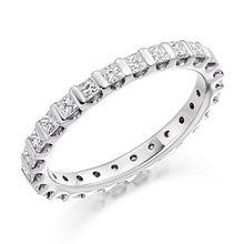 Load image into Gallery viewer, Bar Set Princess Cut Diamond Full Eternity 1.00 Carat - Pobjoy Diamonds