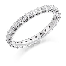 Load image into Gallery viewer, Bar Set Princess Cut Diamond Full Eternity 1.00 Carat - Pobjoy Diamonds