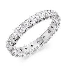 Load image into Gallery viewer, Bar Set Princess Cut Diamond Full Eternity 2.00 Carat - Pobjoy Diamonds