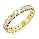 Bar Set Princess Cut Diamond Full Eternity 2.00 Carat - Pobjoy Diamonds