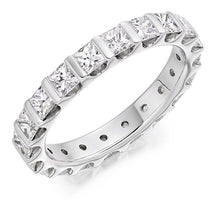 Load image into Gallery viewer, Bar Set Princess Cut Diamond Full Eternity 2.00 Carat - Pobjoy Diamonds