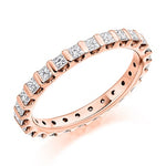 Bar Set Princess Cut Diamond Full Eternity 1.00 Carat - Pobjoy Diamonds