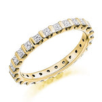 Bar Set Princess Cut Diamond Full Eternity 1.00 Carat - Pobjoy Diamonds