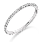 Claw Set Round Brilliant Cut Diamond Full Eternity 0.50 Carat - Pobjoy Diamonds