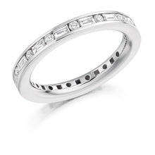 Load image into Gallery viewer, Channel Set Round &amp; Baguette Cut Diamond Full Eternity 1.05 Carat - Pobjoy Diamonds