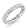 Rubover Set Round Brilliant Cut Diamond Full Eternity 2.00 Carat - Pobjoy Diamonds