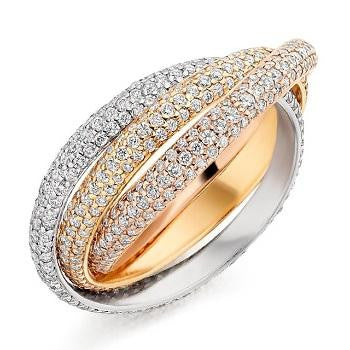 Pave Set Diamond Russian Style Full Eternity 2.00 Carat - Pobjoy Diamonds