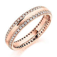 Load image into Gallery viewer, Twin Diamond Edged Full Eternity Ring 0.50 Carat - Pobjoy Diamonds