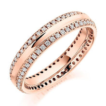 Load image into Gallery viewer, Twin Diamond Edged Full Eternity Ring 0.50 Carat - Pobjoy Diamonds
