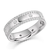 Load image into Gallery viewer, Claw Set Twin Row Round Cut Diamond Full Eternity 0.80 Carat - Pobjoy Diamonds