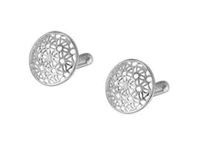 Load image into Gallery viewer, Sterling Silver Floral Bar Cufflinks - Pobjoy Diamonds