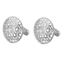 Load image into Gallery viewer, Sterling Silver Floral Bar Cufflinks From Pobjoy