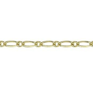 9K Yellow Gold Ladies 2.5mm Figaro Neck Chain - Pobjoy Diamonds