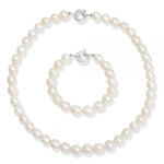 White Freshwater Cultured Baroque Pearl Necklace & Bracelet Set - Pobjoy Diamonds