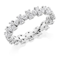 Load image into Gallery viewer, 950 Platinum 1.50 CTW Round Cut Diamond Full Eternity Ring - Pobjoy Diamonds