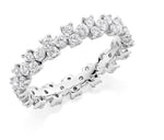 18K Gold 1.50 CTW Round Cut Diamond Full Eternity Ring - Pobjoy Diamonds