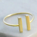 Handmade Gold Plated On Silver Bar Bracelet