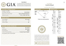 Load image into Gallery viewer, 950 Platinum 0.40 Carat Princess Cut Solitaire Diamond Ring H/Si1 - Marrakech - Pobjoy Diamonds