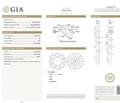 950 Platinum 1.00 Carat Solitaire Round Brilliant Cut Cathedral Diamond Ring G/Si - Pobjoy Diamonds