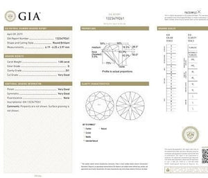 950 Platinum 1.00 Carat Solitaire Round Brilliant Cut Cathedral Diamond Ring G/Si - Pobjoy Diamonds