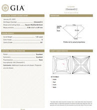 Load image into Gallery viewer, 950 Platinum Princess Cut Solitaire 1.00 Carat Diamond Ring G/Si1-Florence - Pobjoy Diamonds