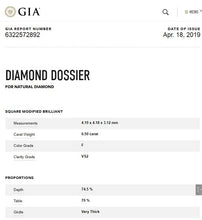 Load image into Gallery viewer, 18K White Gold 0.50 Carat Princess Cut Solitaire Diamond Ring F/VS2 - Casablanca - Pobjoy Diamonds