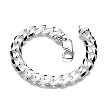 Load image into Gallery viewer, Chunky Sterling Silver Men&#39;s Bracelet. Universal Size. 6mm Thick. Robust Fixture. Everyday Wear