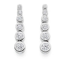Load image into Gallery viewer, 18K Gold Six Point 1.20 CTW Diamond Earrings
