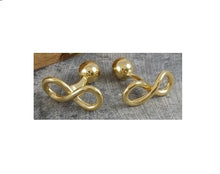 Load image into Gallery viewer, Handmade 18K Gold Plated On Sterling Silver Infinity Cufflinks - Pobjoy Diamonds
