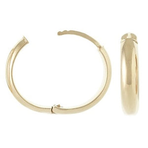 Gold Plated Sterling Silver Hinged Hoop Earrings