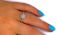 Load image into Gallery viewer, 950 Platinum Round Cut 1.60 CTW Halo Lab Grown Diamond Ring F/VS1 - Pobjoy Diamonds