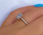 18K Rose Gold Round Cut 1.90 CTW Halo Diamond Ring G/VVS2 - Pobjoy Diamonds