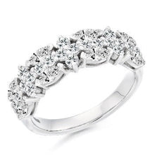 Load image into Gallery viewer, Marquise &amp; Round Cut Diamond Half Eternity Ring 1.50 Carat - Pobjoy Diamonds