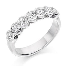 Load image into Gallery viewer, Rubover Set Vintage Style Diamond Half Eternity 1.00 Carat - Pobjoy Diamonds