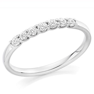 Claw Set Diamond Half Eternity Ring 0.25 Carat - Pobjoy Diamonds