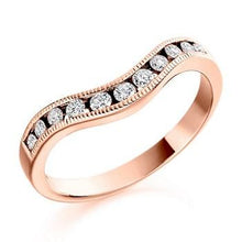Load image into Gallery viewer, Shaped Milgrain Edged Half Eternity 0.27 Carat - Pobjoy Diamonds