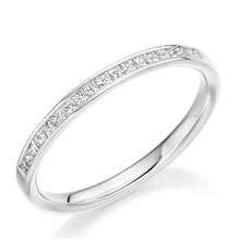 Load image into Gallery viewer, Gold Half Eternity Ring Princess Cut 0.25 CTW