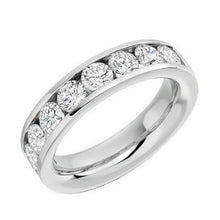 Load image into Gallery viewer, 18K White Gold Channel Set Diamond Full Eternity Ring 4.00 CTW - Pobjoy Diamonds